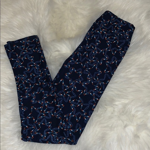 LuLaRoe star/popsicle leggings Sz L/XL - Picture 1 of 4